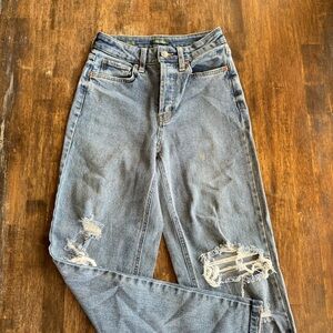 Straight leg ripped jeans wild fable